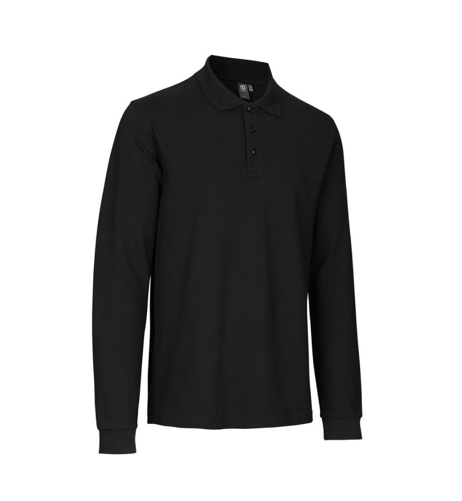 Langærmet poloshirt | stretch