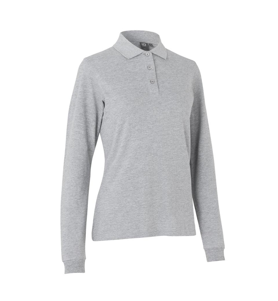 Langærmet poloshirt | stretch | dame