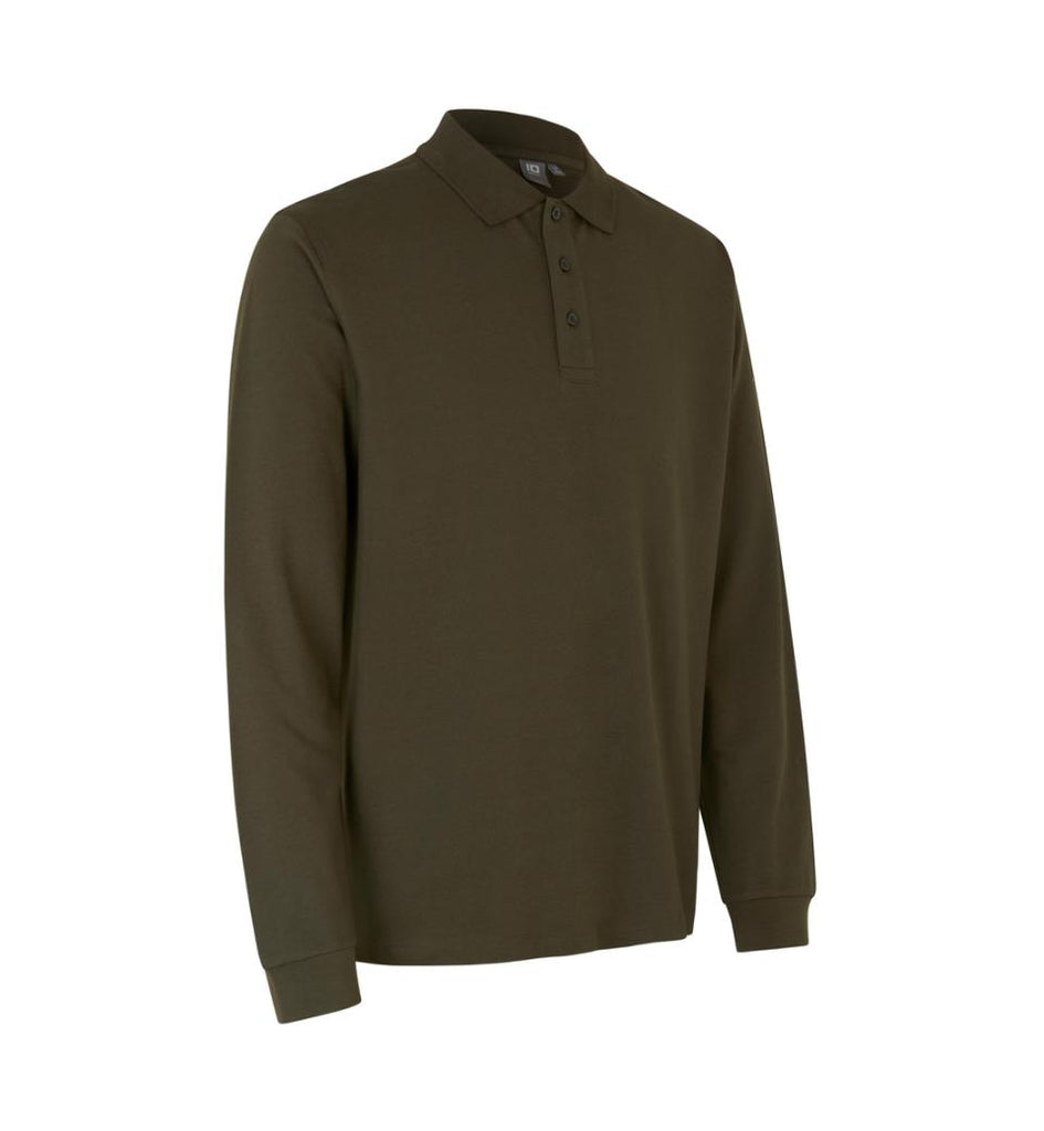 Langærmet poloshirt | stretch