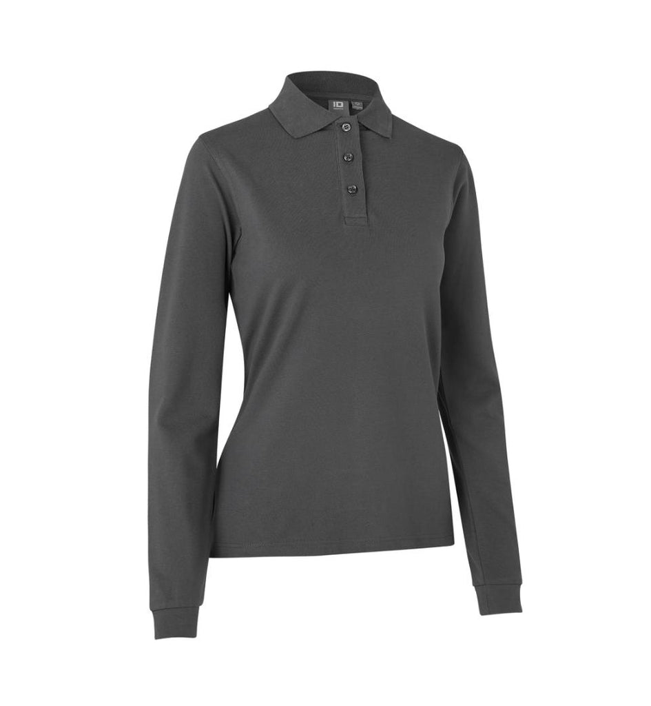 Langærmet poloshirt | stretch | dame