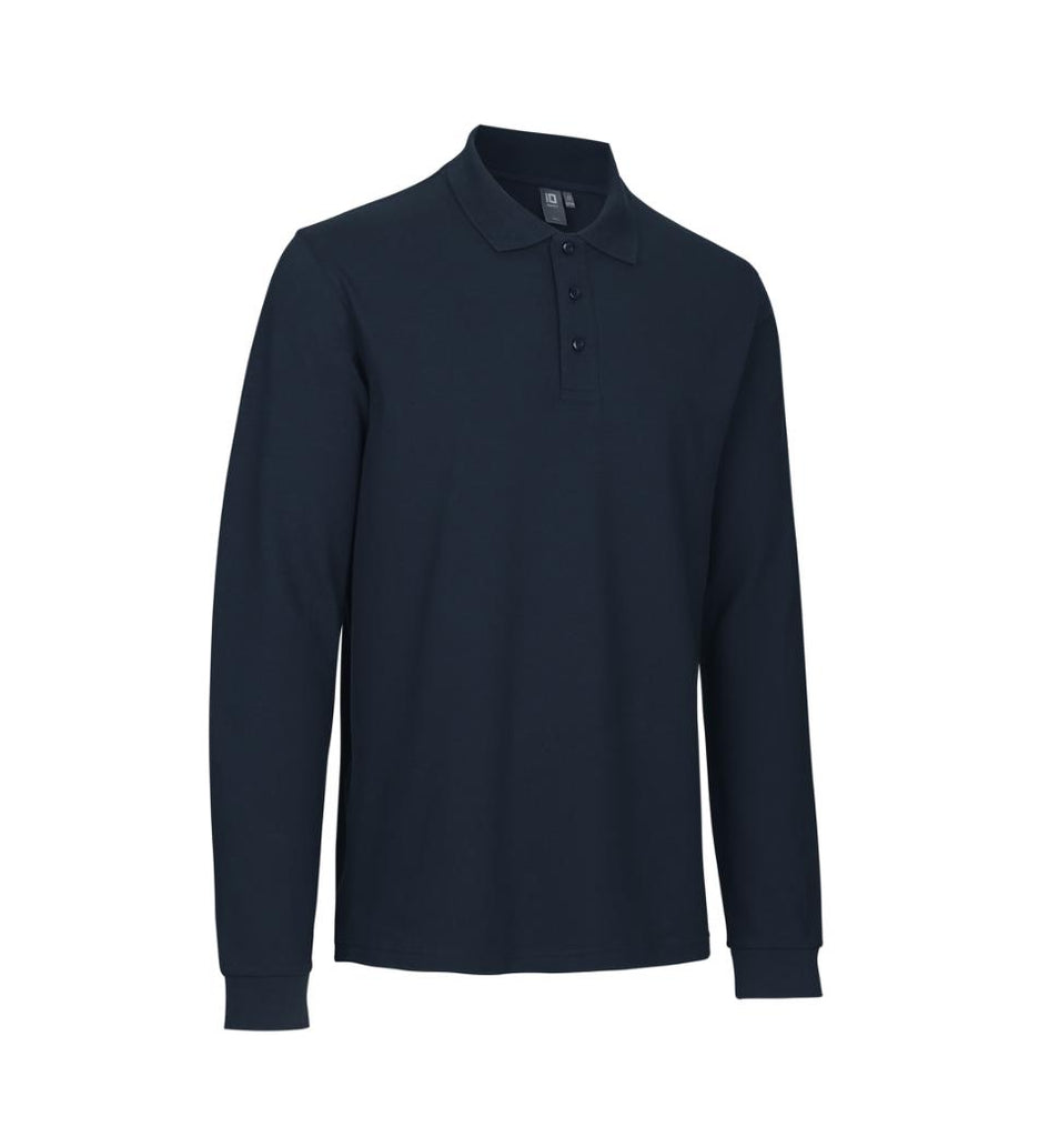 Langærmet poloshirt | stretch
