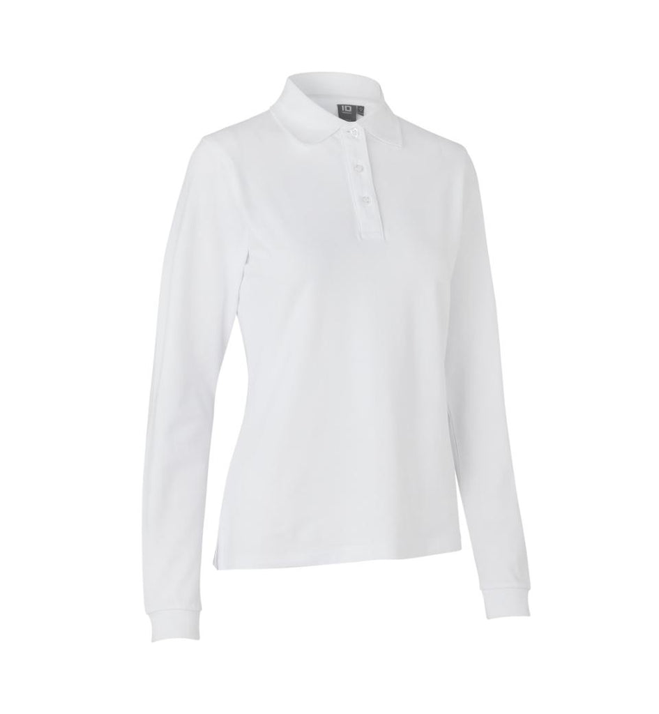 Langærmet poloshirt | stretch | dame