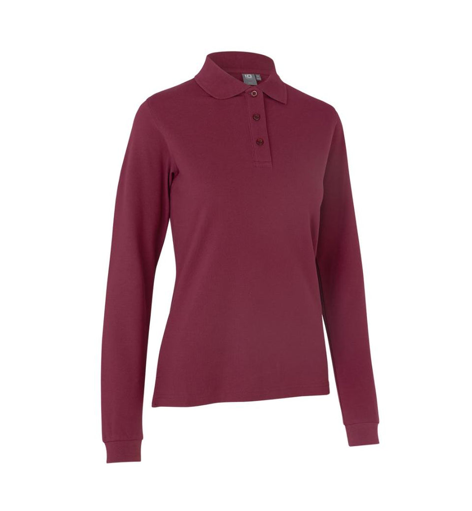 Langærmet poloshirt | stretch | dame