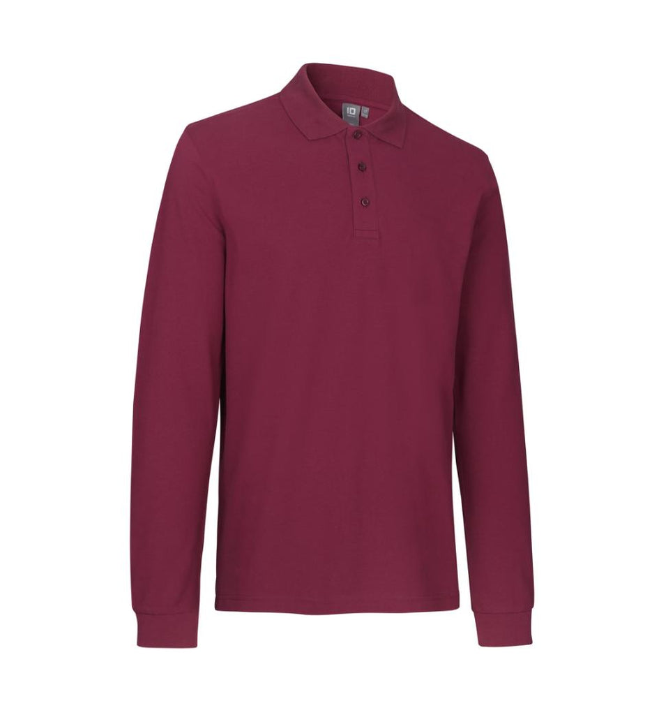 Langærmet poloshirt | stretch