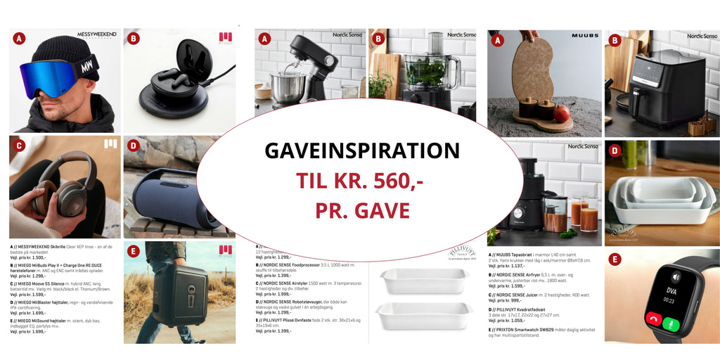 Gaveinspiration til 560,- i julegavekatalog 2025