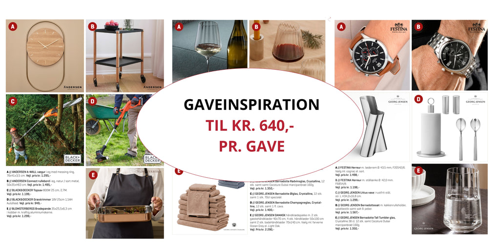 Gaveinspiration til 640,- i julegavekatalog 2025