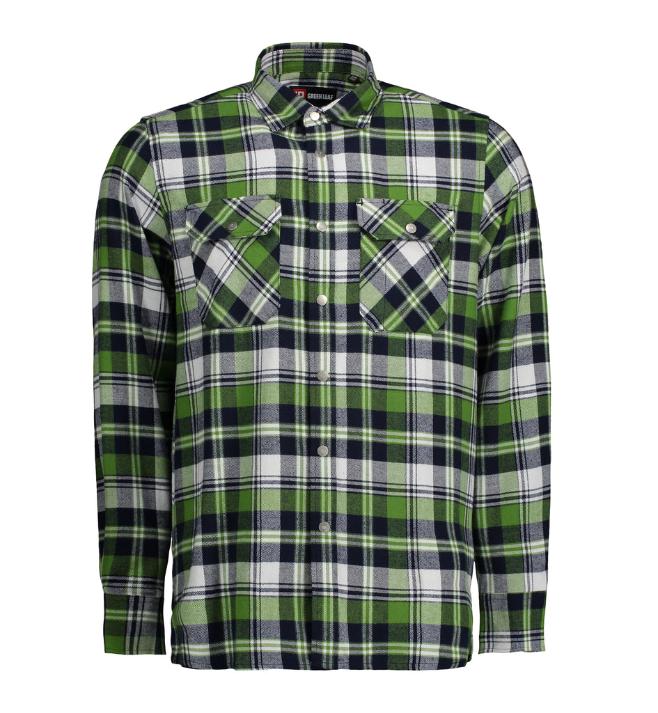 Green leaf skjorte | trykknap