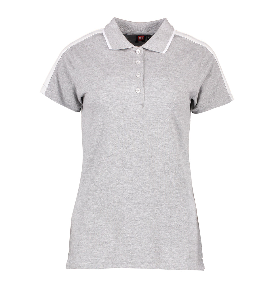 Dame poloshirt | kontrastbånd