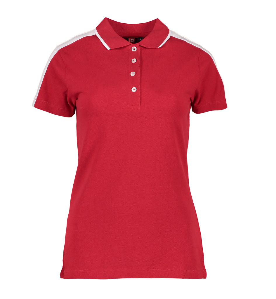 Dame poloshirt | kontrastbånd
