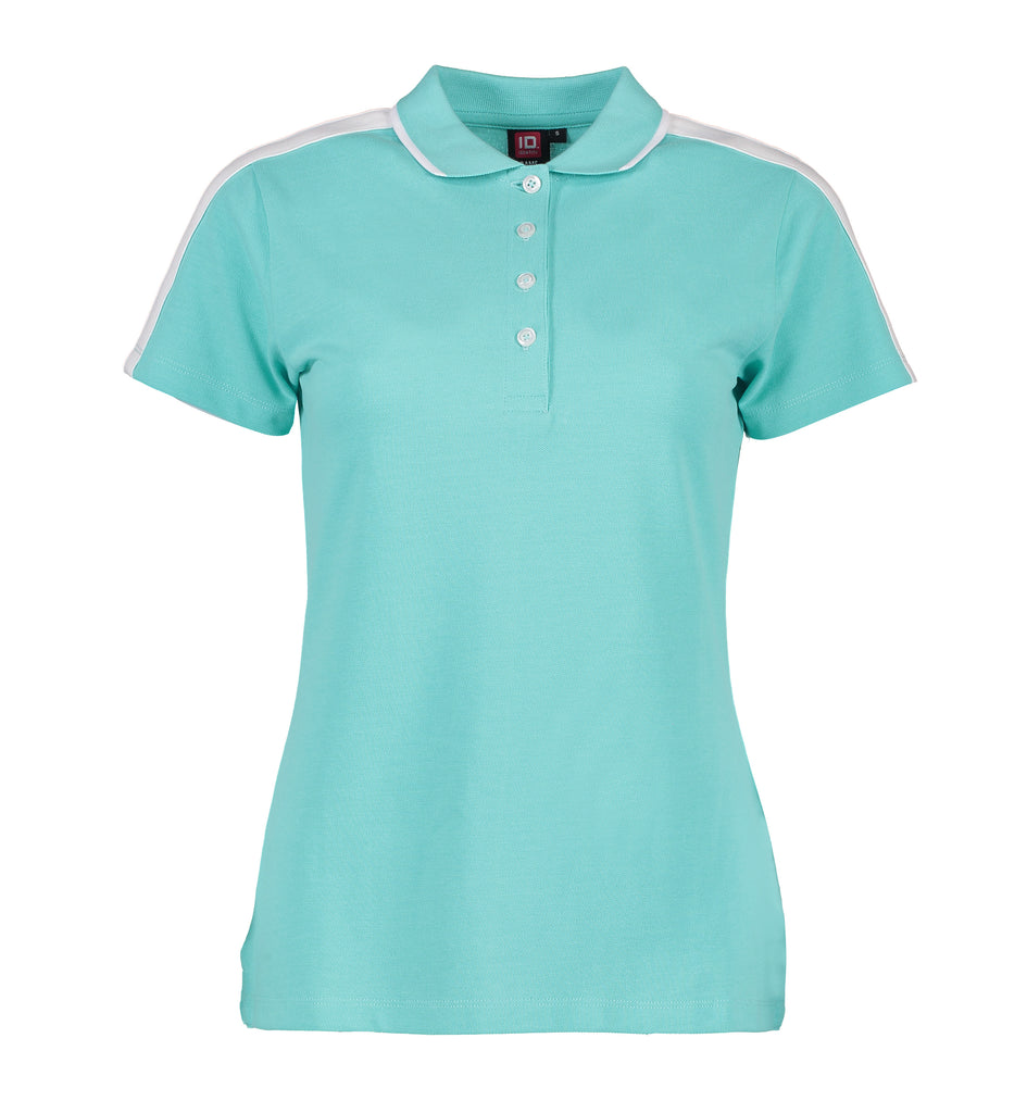 Dame poloshirt | kontrastbånd