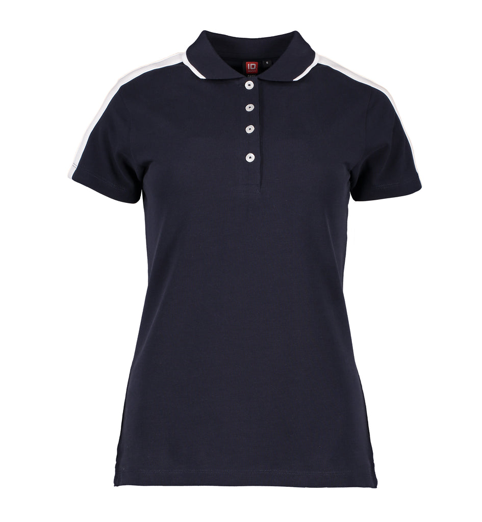 Dame poloshirt | kontrastbånd