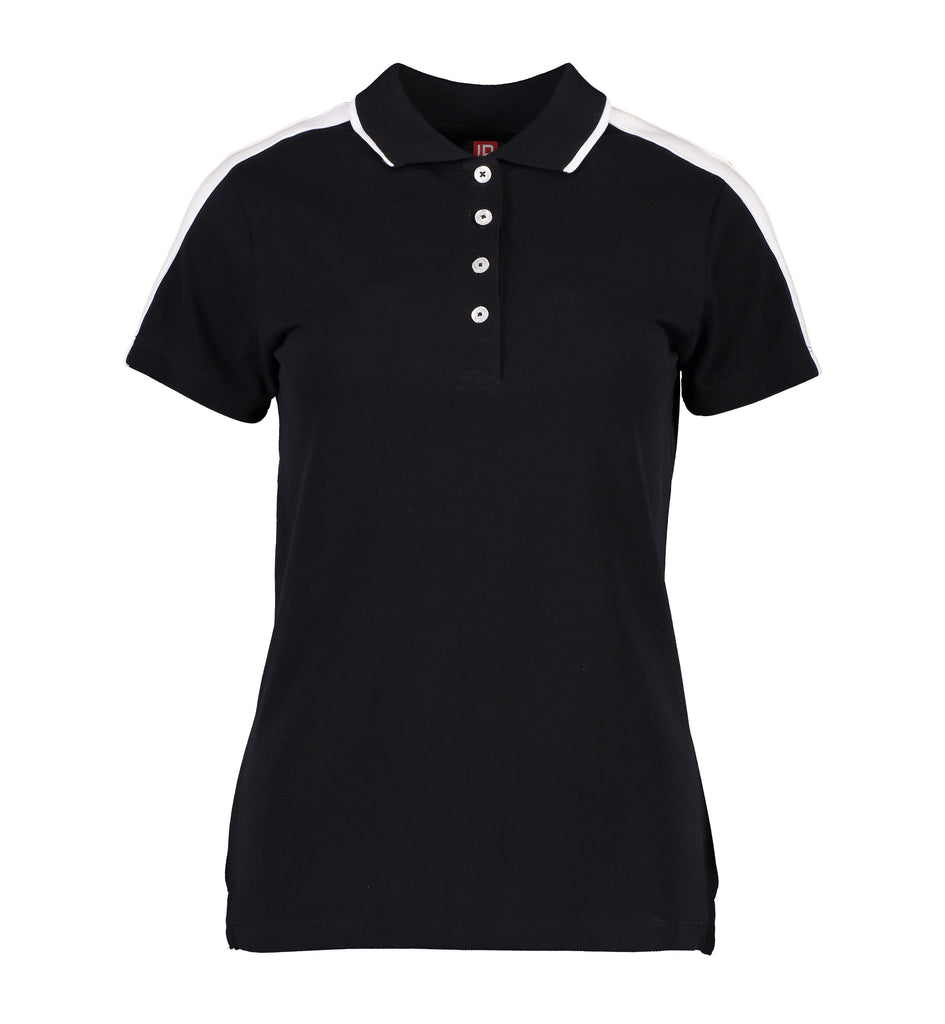 Dame poloshirt | kontrastbånd