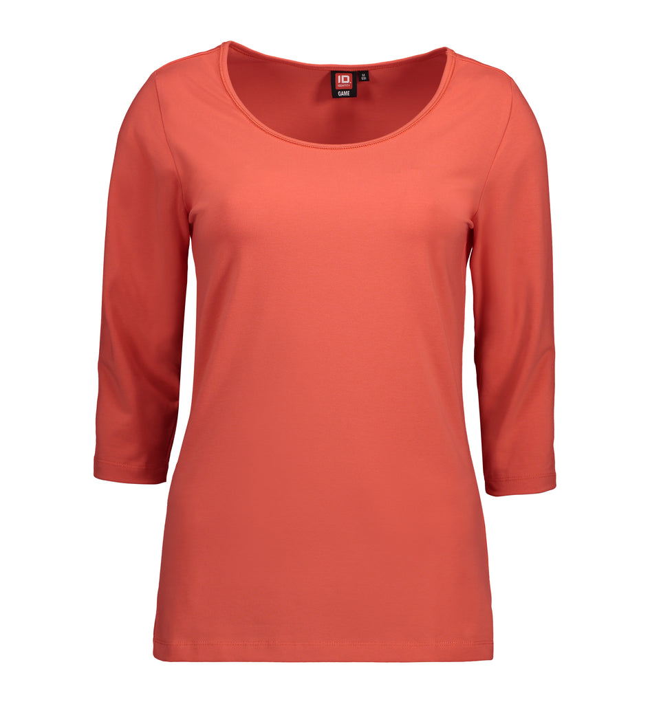 Stretch dame T-shirt|3/4-ærmet