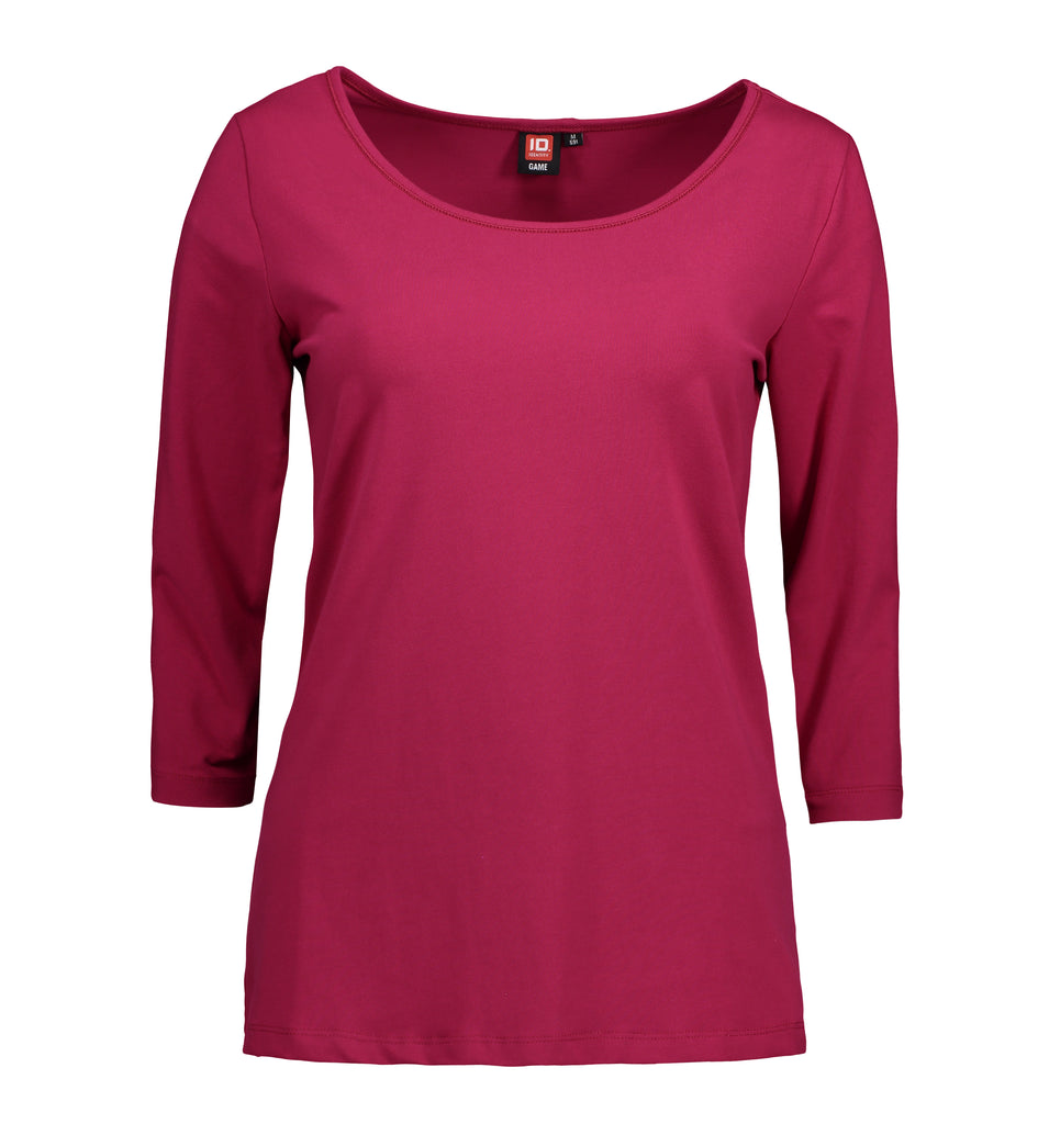 Stretch dame T-shirt|3/4-ærmet