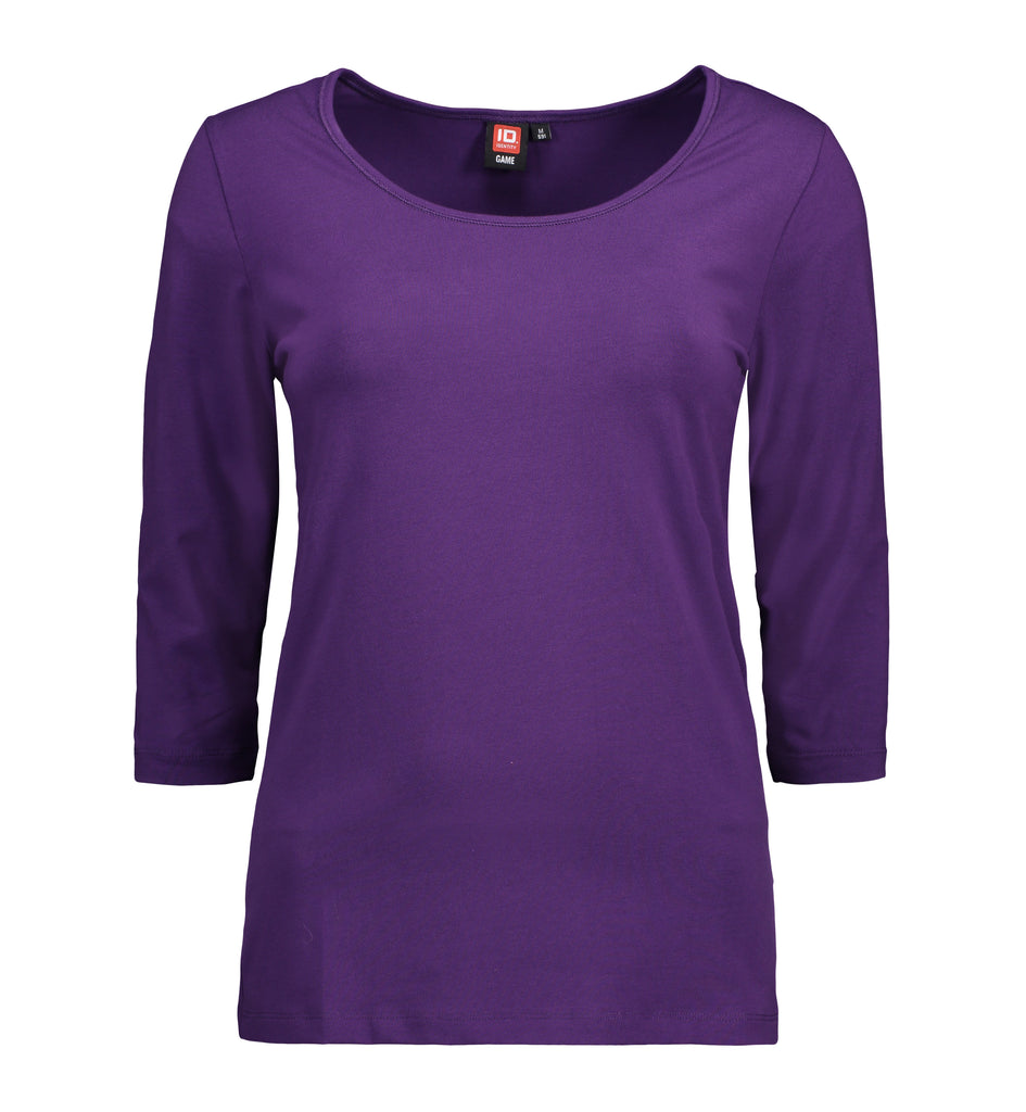 Stretch dame T-shirt|3/4-ærmet