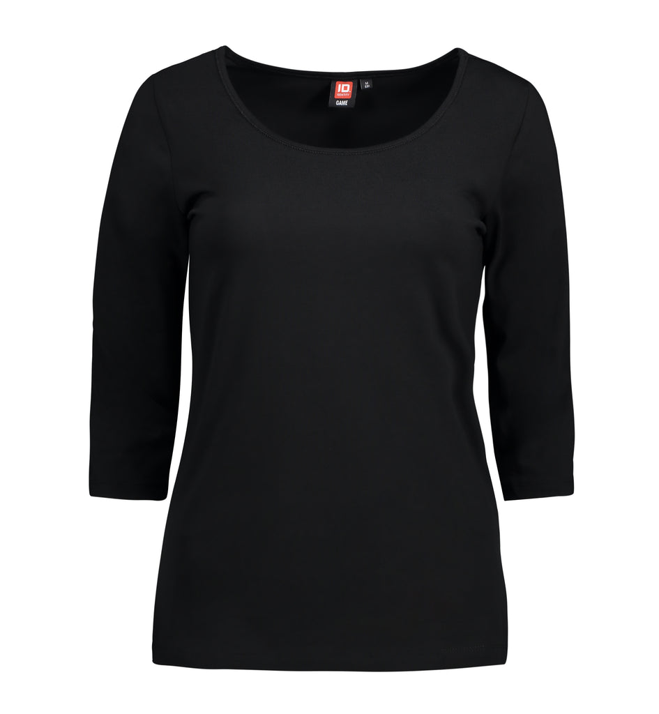 Stretch dame T-shirt|3/4-ærmet