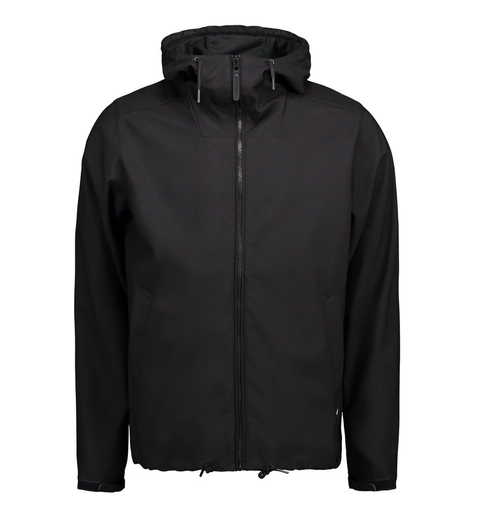 Casual softshell herrejakke | hætte