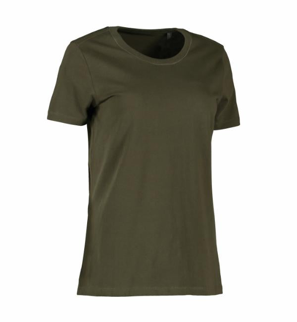 Økologisk O-hals T-shirt I dame